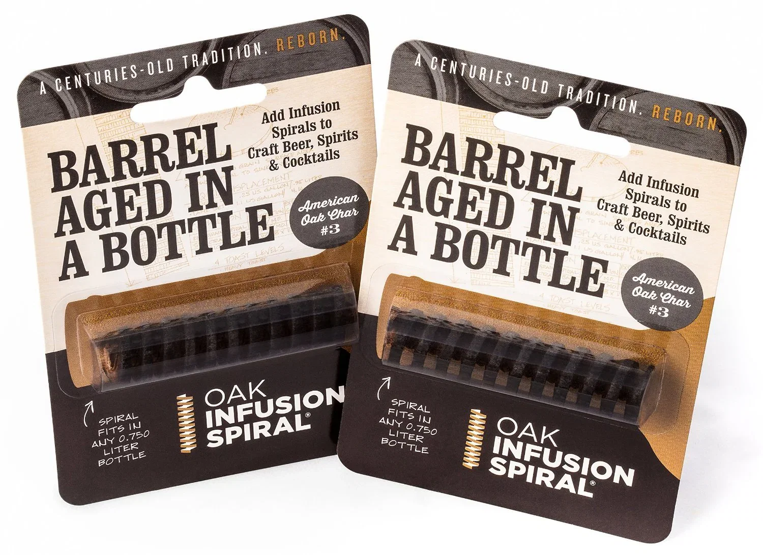 2 Pack – Barrel Aged in a Bottle Oak Infusion Spiral