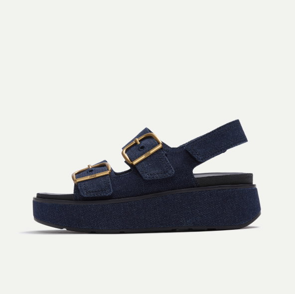 GEN-FF Max Buckle Denim Back-Strap Sandals - Denim