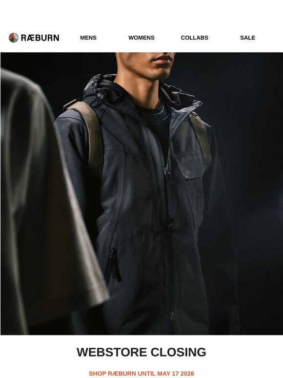 The RÆBURN Webstore is Closing
