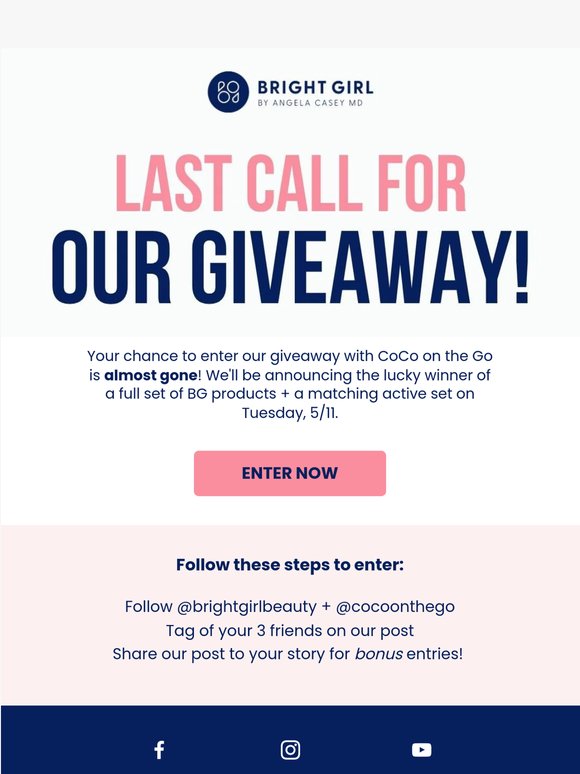 LAST CALL: Our giveaway closes tonight! ⏳
