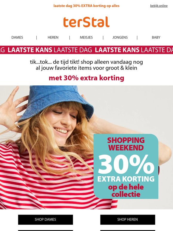 🚨 LAATSTE DAG: shop nu -30% extra op álles