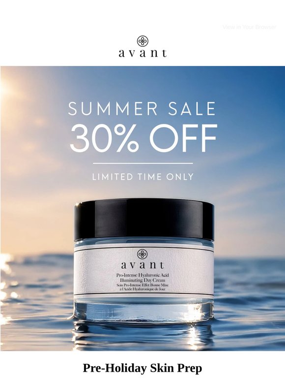 Pre-Holiday Skin Prep – 30% Off