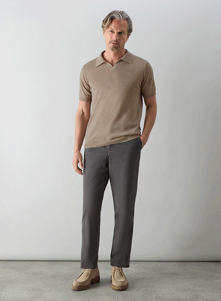 wrentham putty buttonless polo shirt