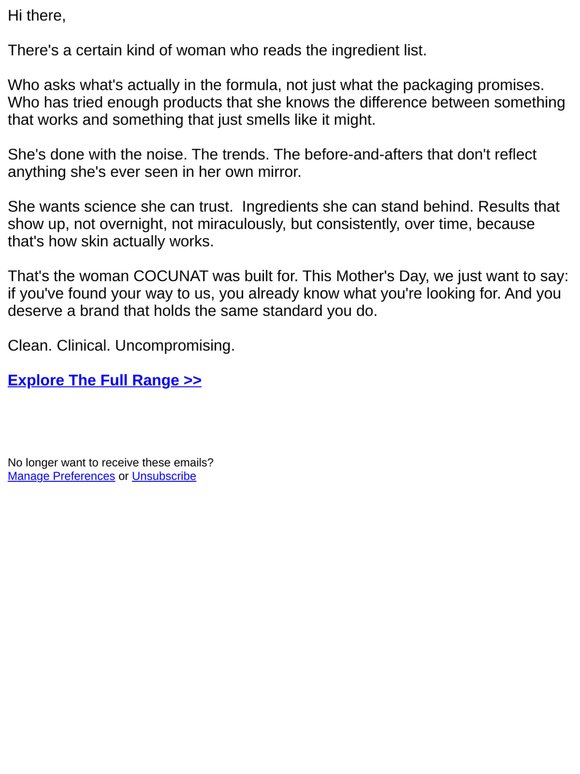 For the woman who stopped settling for less