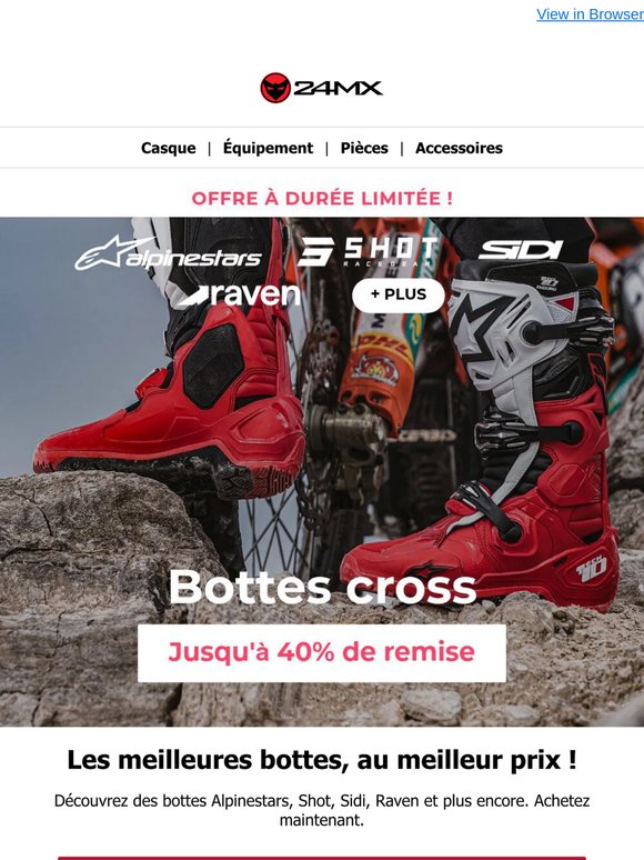 Procurez-vous vos bottes cross dès maintenant !
