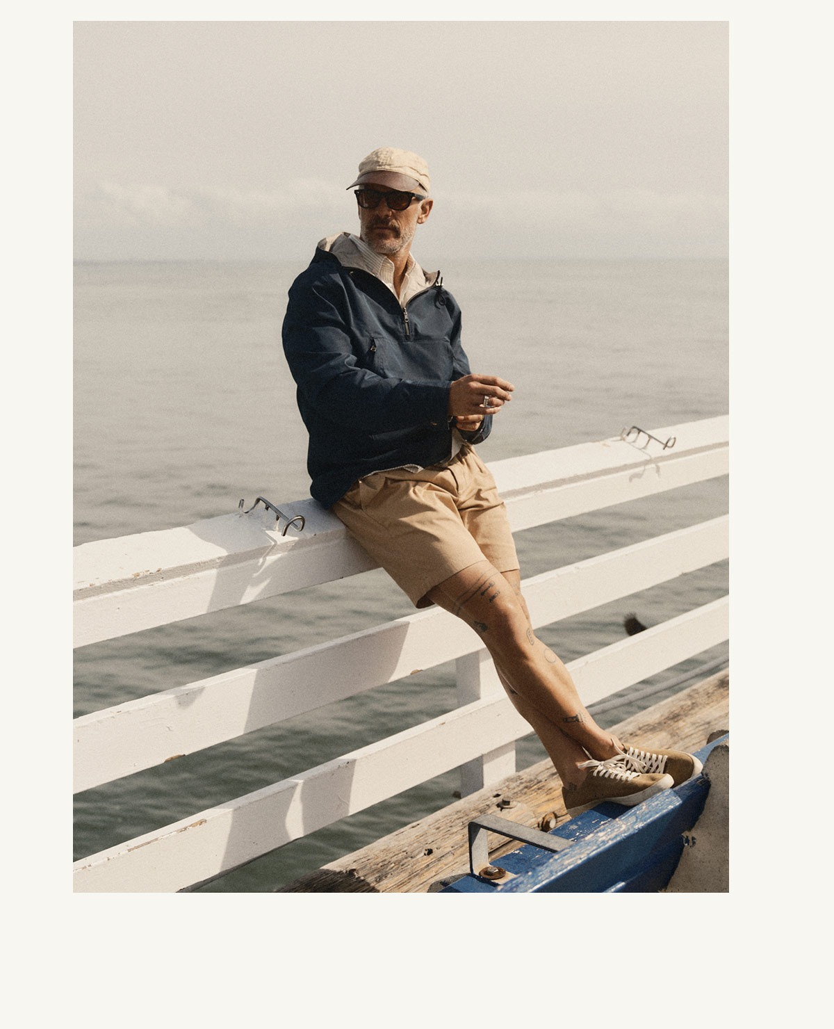 The Pleated Short in Organic Field Khaki Twill