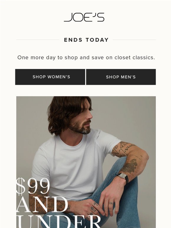 $99 & Under Is Almost Gone