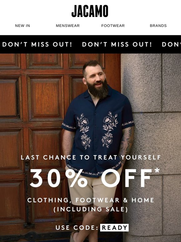 30% OFF ends tomorrow!