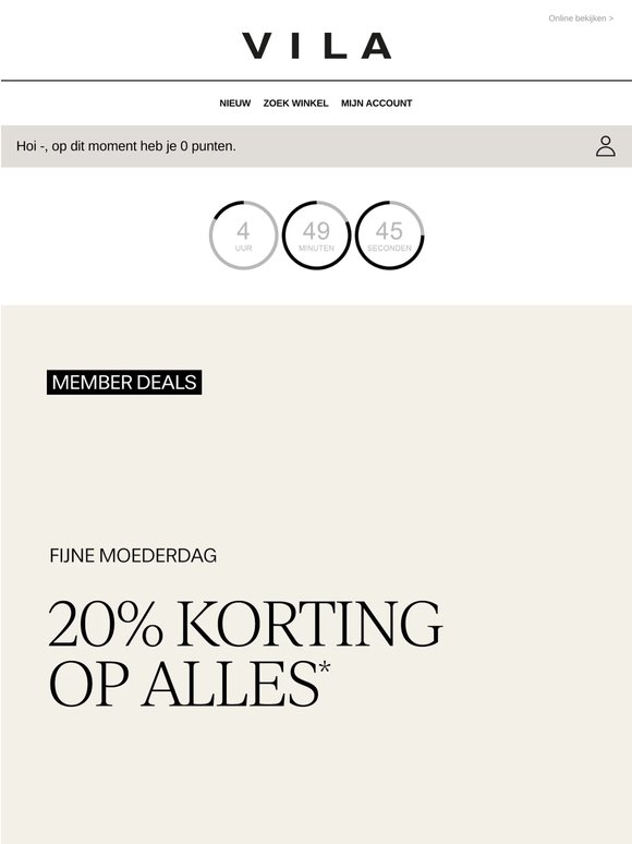 Laatste kans: 20% korting op alles