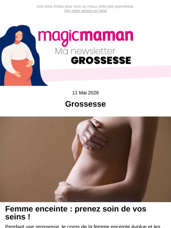 Femme enceinte : prenez soin de vos seins !