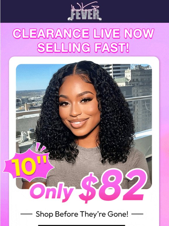 Selling Fast! 10'' Wig Only $82 ⏰