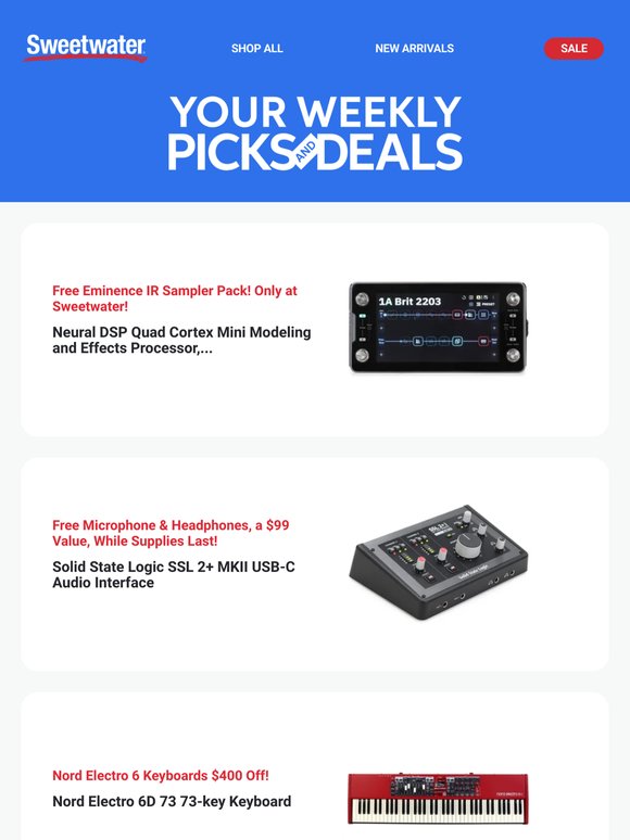 This Week’s Top Deals at Sweetwater!