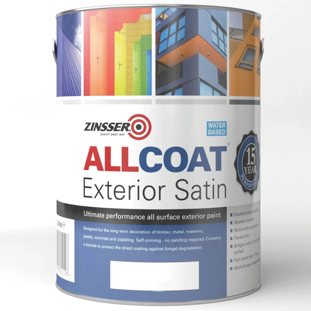 Image of Zinsser Allcoat Water Based Exterior Satin Tinted Colour Match