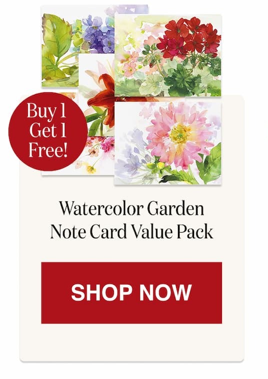 Watercolor Garden Note Card Value Pack [Click here to Shop Now]