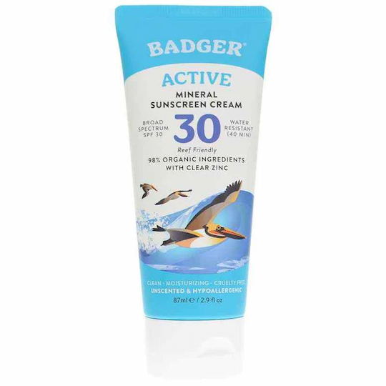 Active Mineral Sunscreen Cream SPF 30 by Badger