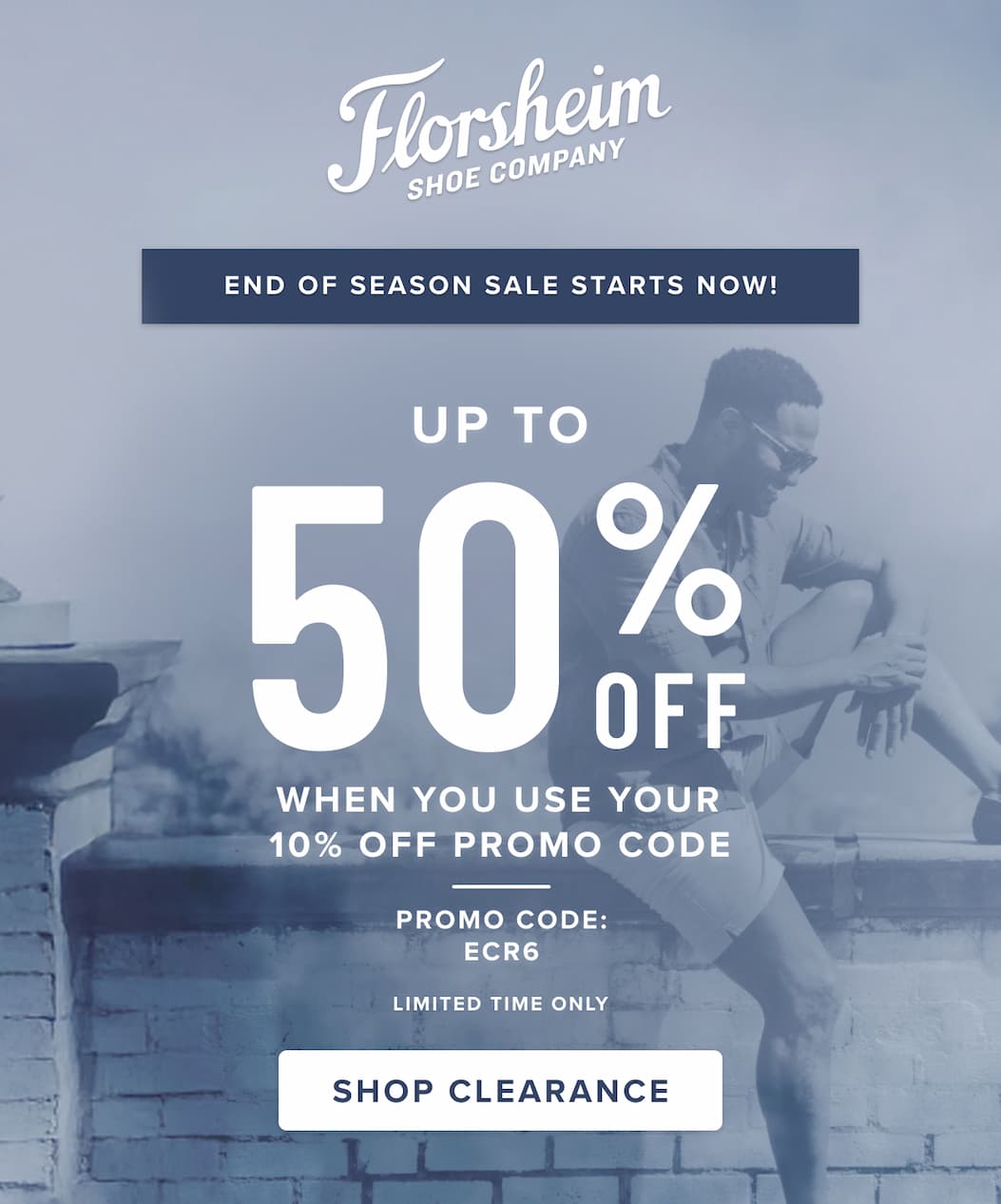 Up to 50% off select styles when you use your 10% off promo code. Limited time only.