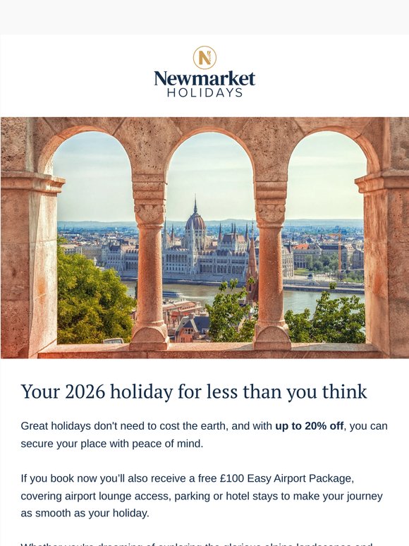 Save up to 20% on 2026 departures