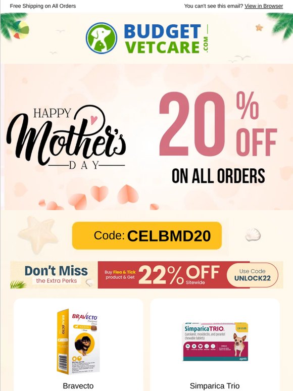 🐕 Tick Tock… 22% OFF Flea & Tick Treatments Ends Soon!