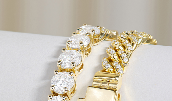 ADD SOME SHINE: Pavé links and radiant shine bring light-catching dimension to every layer.
