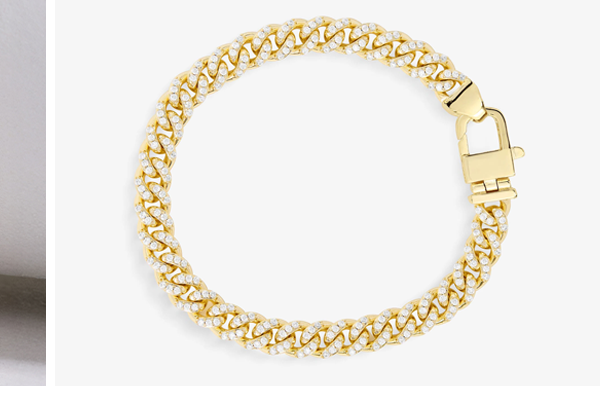 Pavé Julian Cuban Chain Bracelet 6.8mm