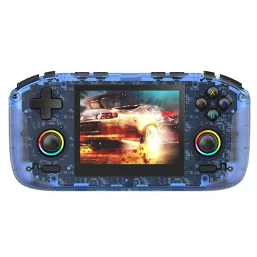 [No Card] RK35H 3.5-inch IPS Screen Handheld Game Console RK3326 Quad-Core WiFi Multiplayer 3D Joystick Game Player 4000mAh Battery Built-in Dual Horns Open Systems