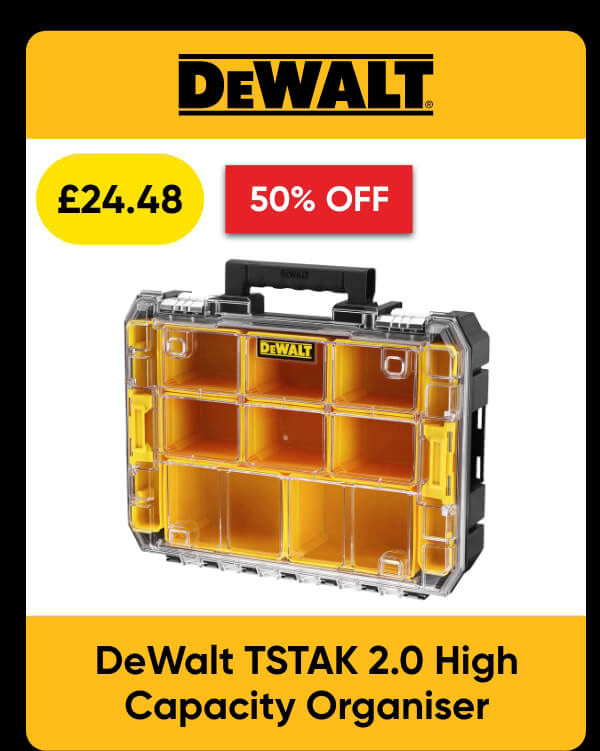 DeWalt TSTAK 2.0 High Capacity Organiser 119x332x440mm