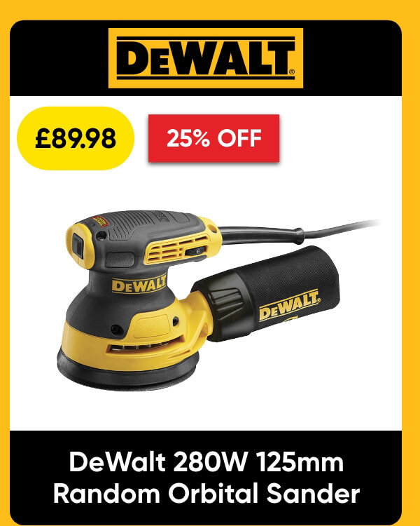 DeWalt DWE6423-GB 280W 125mm Random Orbital Sander 240V