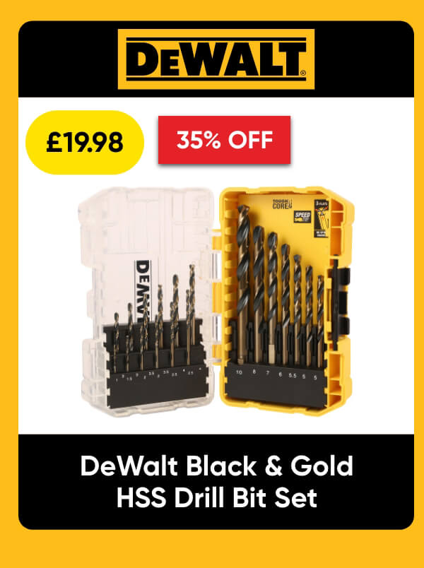 DeWalt Black & Gold HSS Drill Bit Set