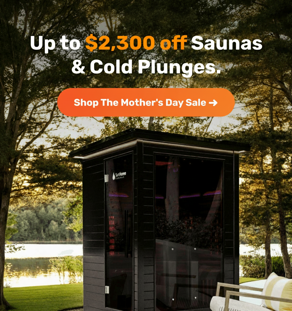 Saunas and cold plunges on sale for Mother's Day.