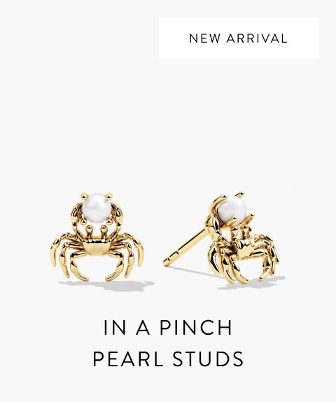 In a Pinch Pearl Studs.