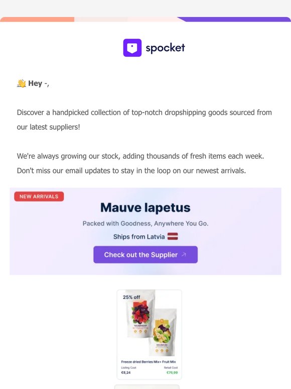 🔥  New Suppliers Alert 🔥