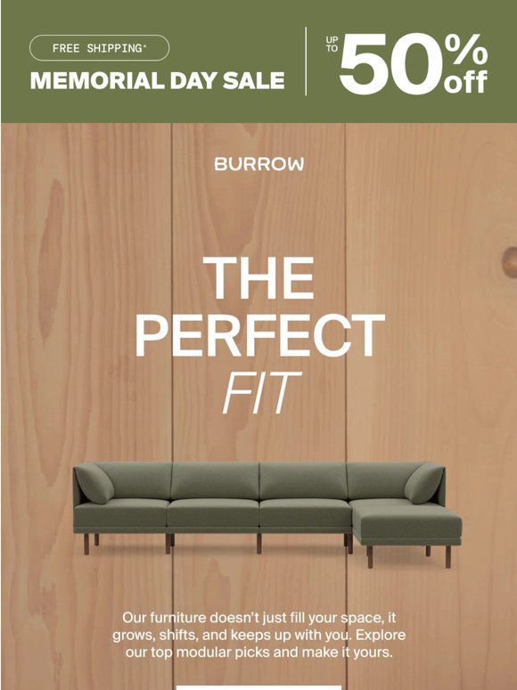 Build your perfect sofa, up to 50% off