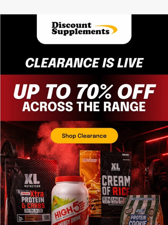 Up to 70% off. Clearance is live.