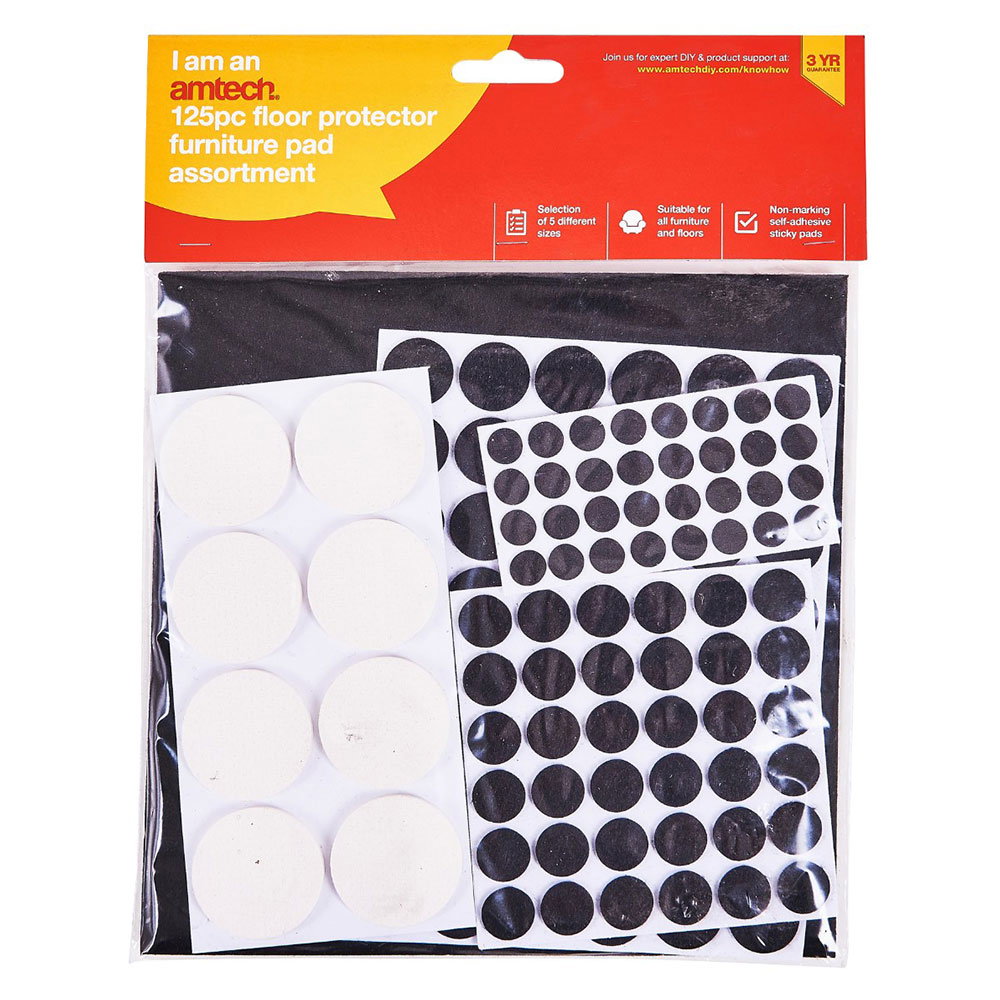 Amtech 125 Self-Adhesive Floor Protector Pads - £3.79 delivered