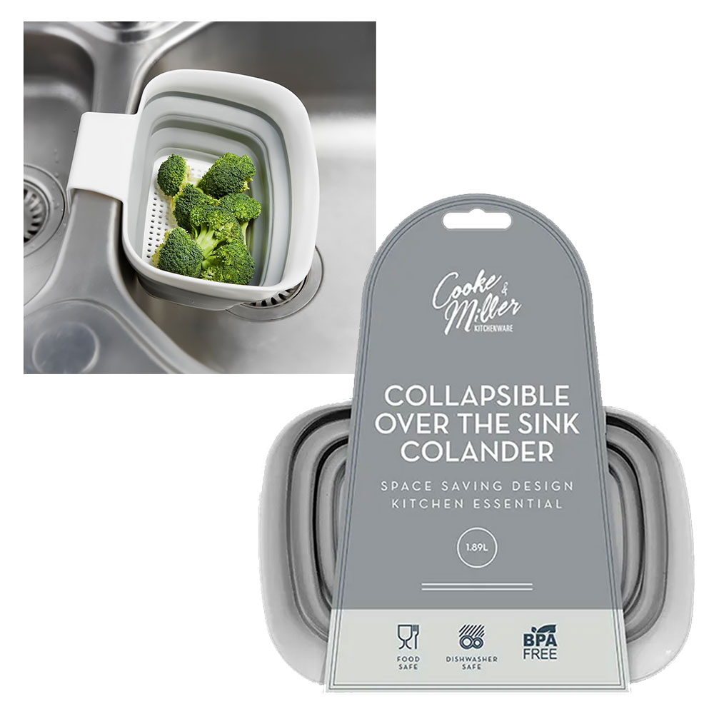 Cooke & Miller Collapsible Over The Sink Colander - £6.99 delivered
