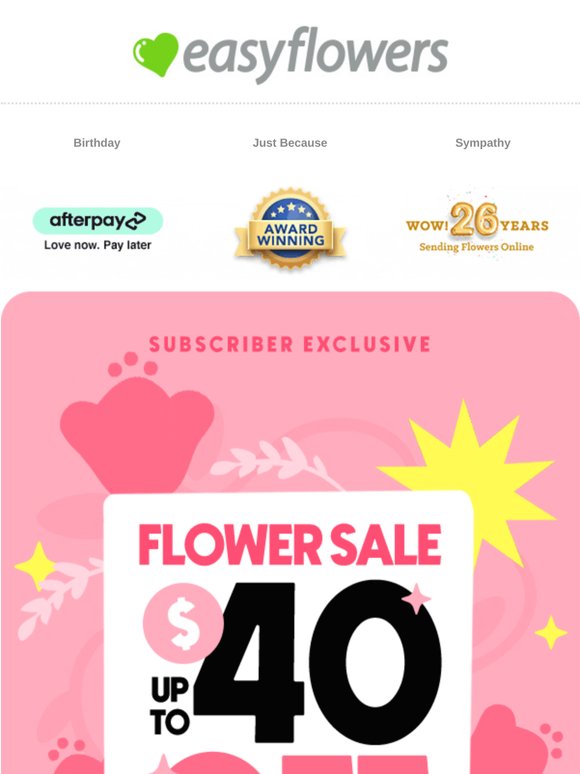 Fresh Week, Fresh Deals - SAVE up to $40!