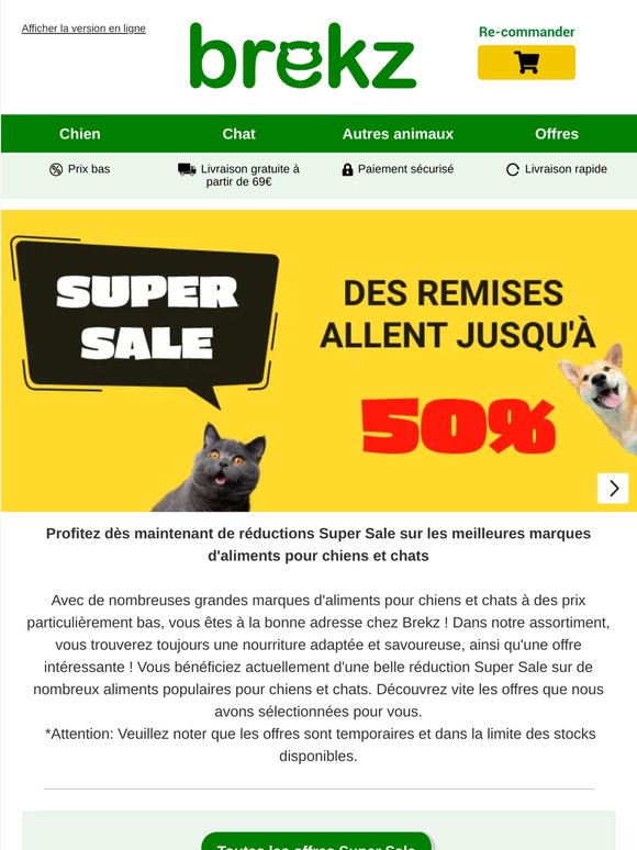 Vos produits Hill's préférés sont disponibles avec dans nos Super Sale