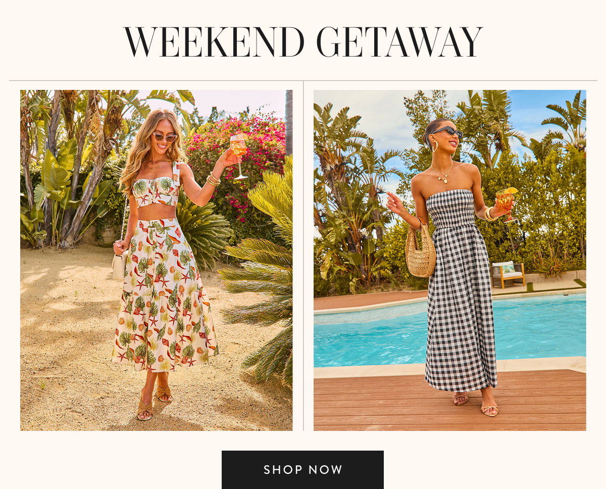 Weekend Getaway. Shop Now