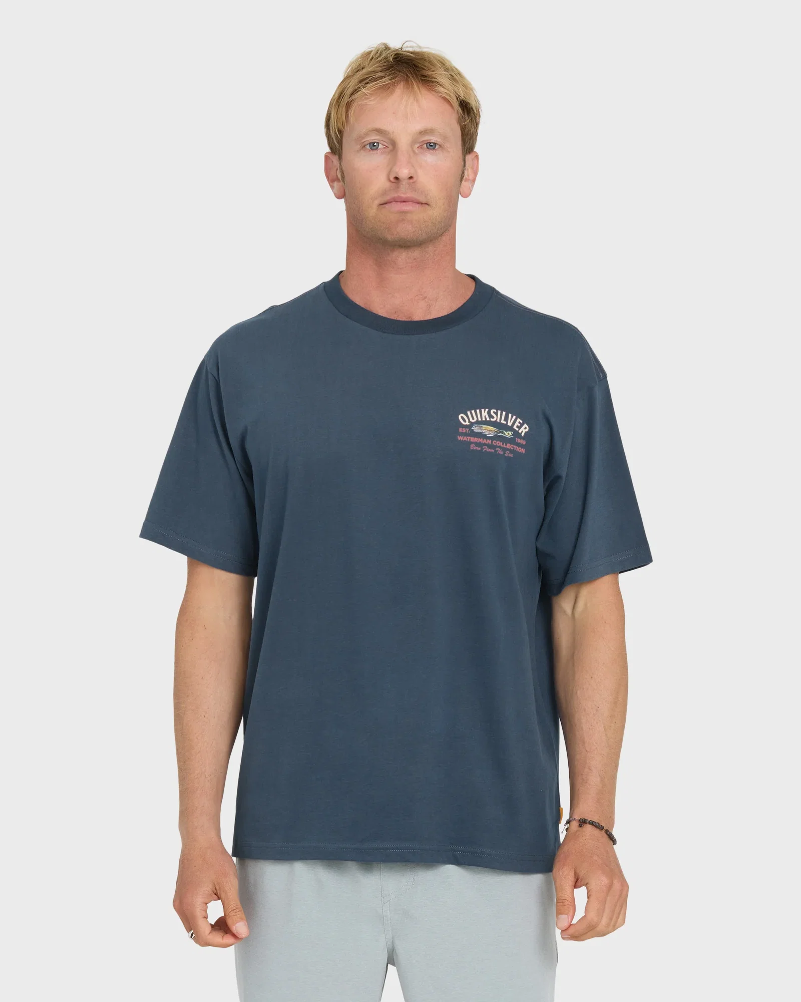 Image of Waterman Lure Shop Classic Short Sleeve Knit T-Shirt - Dark Denim