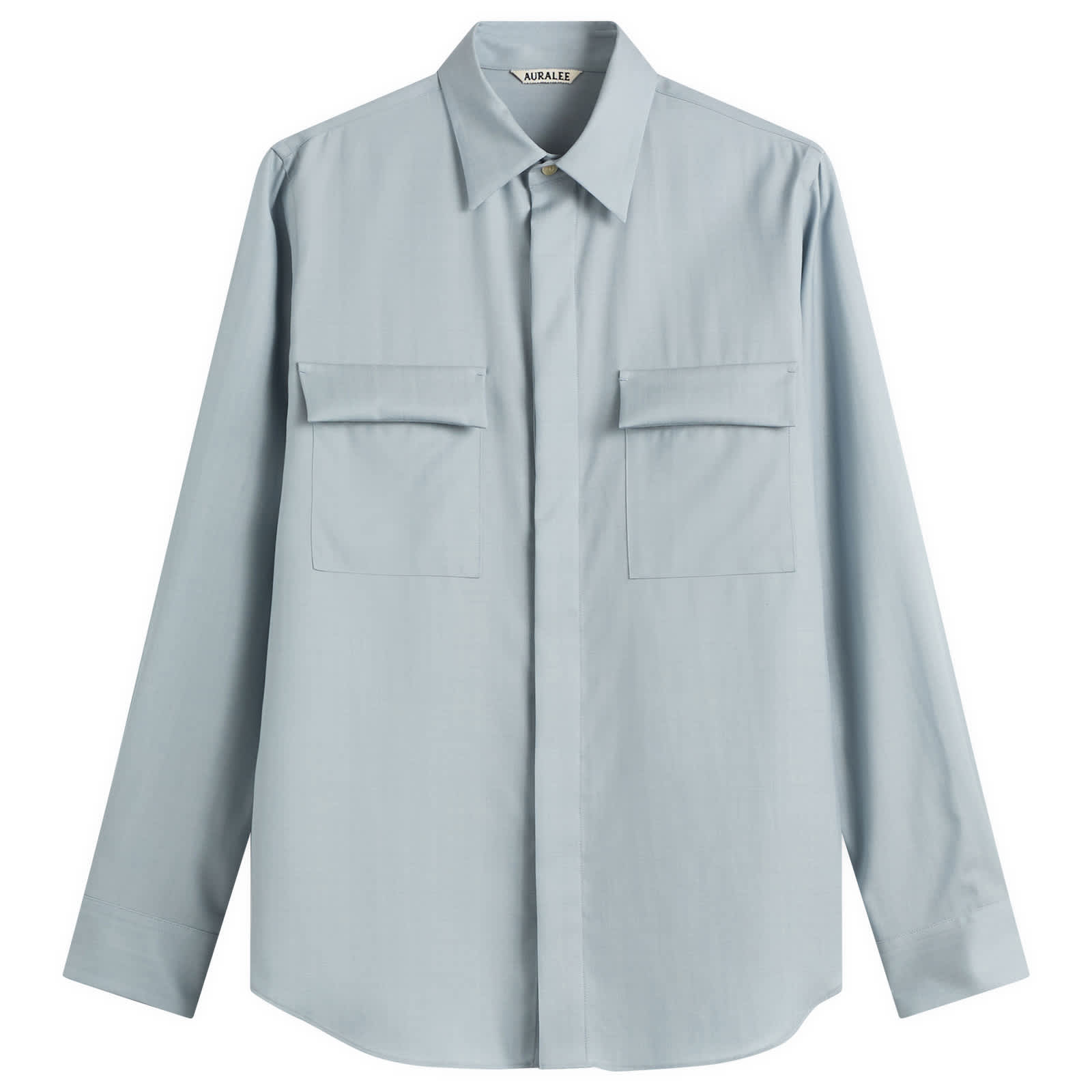Auralee Wool Herringbone Overshirt