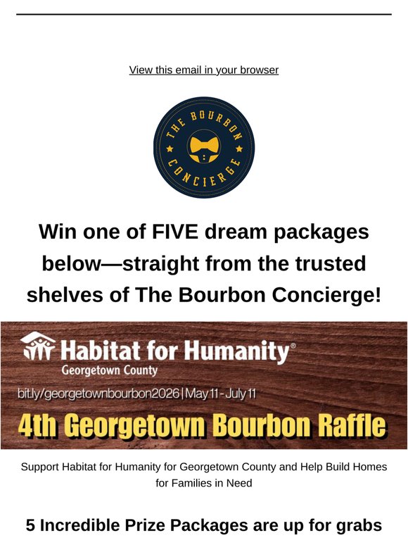 Enter to Win One of Five Bourbon Packages: Habitat for Humanity Bourbon Raffle