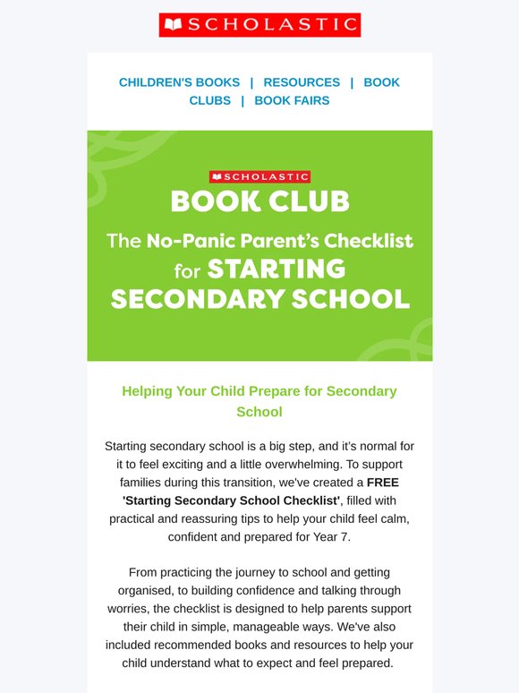 Your Secondary School Transition Checklist is Here ✅
