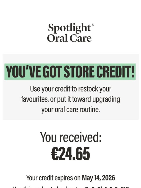 💶 €24.65 in store credit expires in 3 days