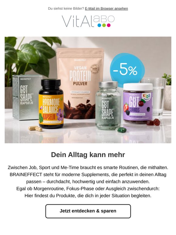 Dein Upgrade wartet: -5% auf BRAINEFFECT 🧠