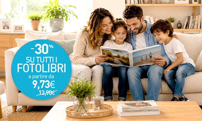 Sconto 30% su tutti i Fotolibri