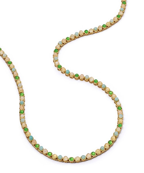 Mixed Gemstone Tennis Necklace