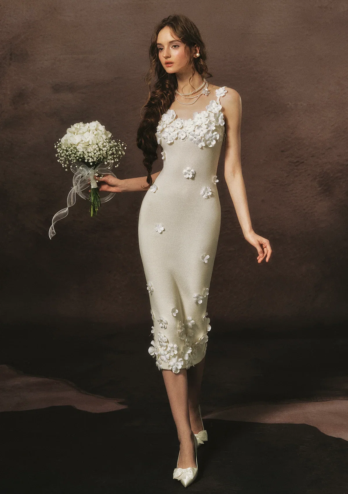 Image of Cream Chanson Dress