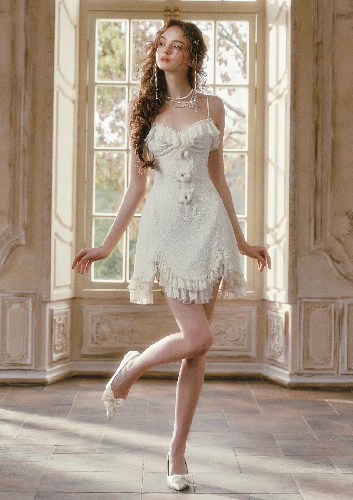Image of Misty Cloud Blooms Dress