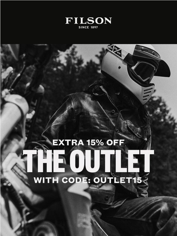 The Outlet: Extra 15% Off Ends Today