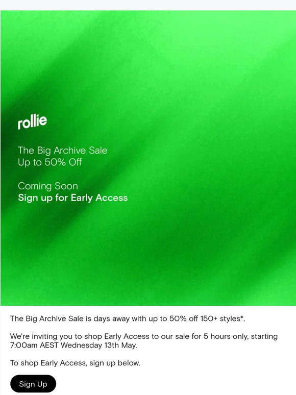 The Big Archive Sale is coming